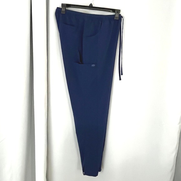 Dickies Womans Medical Scrub Pants Navy DK010 Sz L Loose Fit Utility Cargo Nurse - Picture 6 of 13